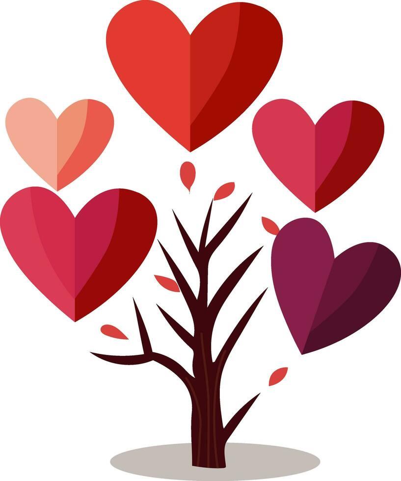 Isolated Beautiful Tree With Heart Icon. vector