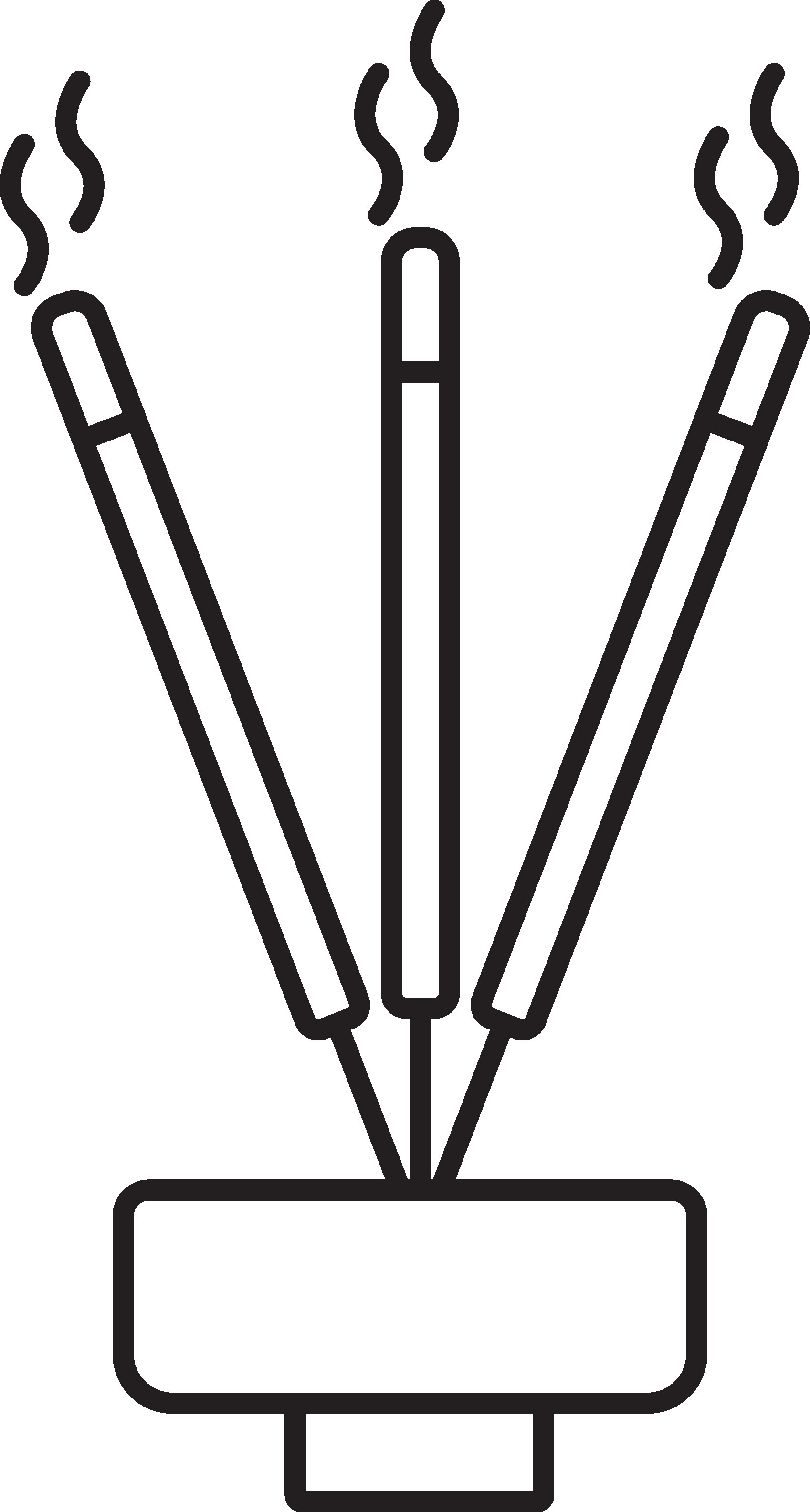 Illustration Of Burning Incense Stick Stand Symbol Icon. 24544219