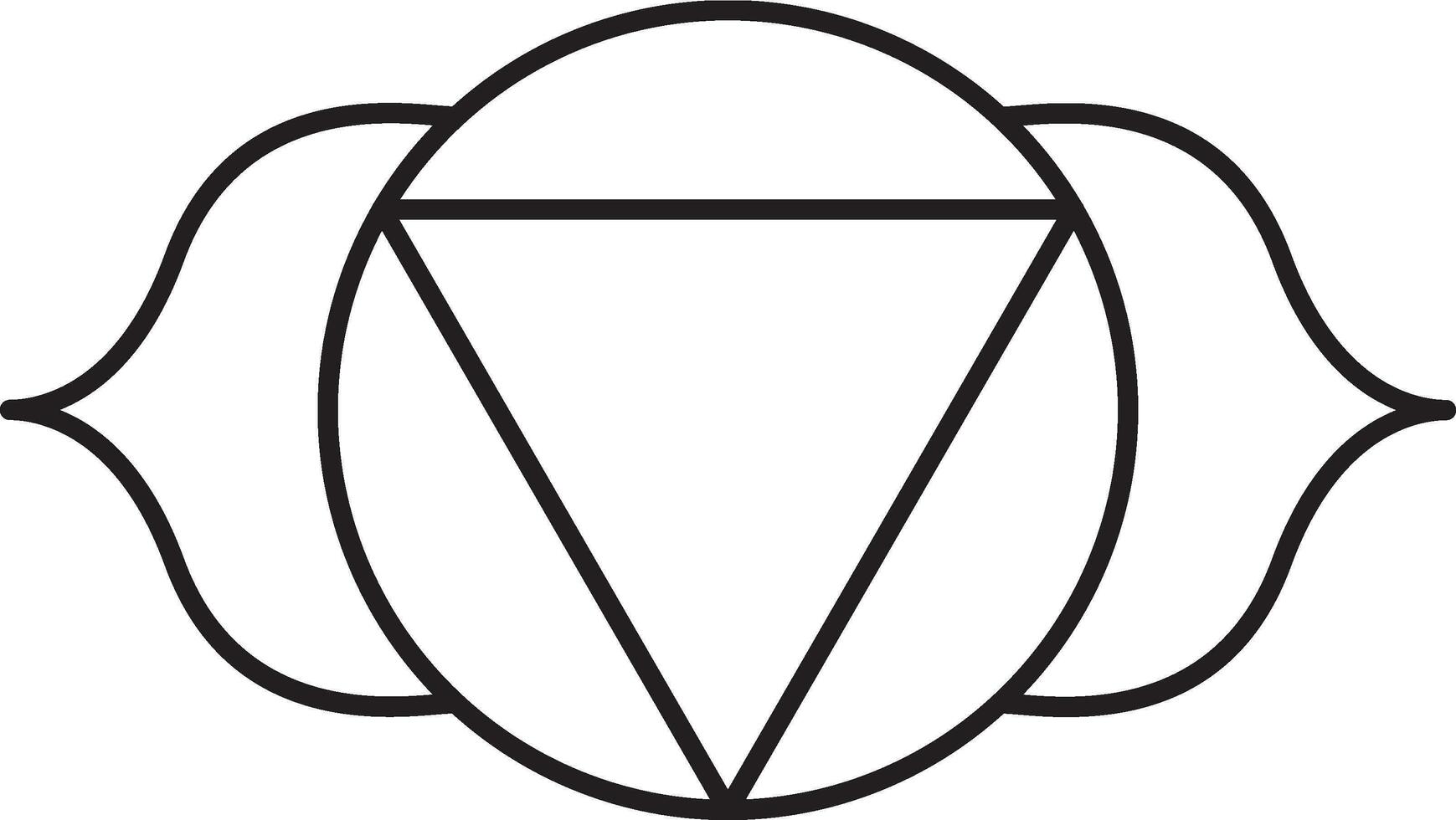 Isolated Ajna Icon In Thin Line Art. vector