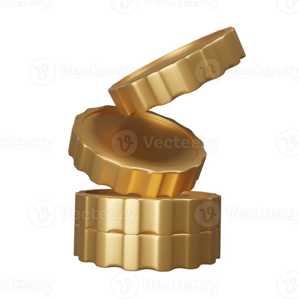 3D RENDER BUSINESS AND FINANCE ICONS COIN png