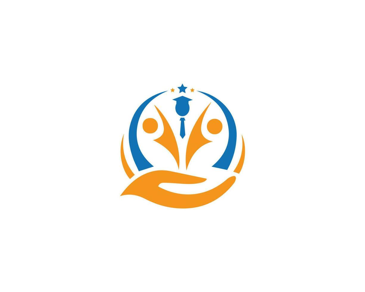 Graduation And Job Market Logo Design Vector Icon Template.