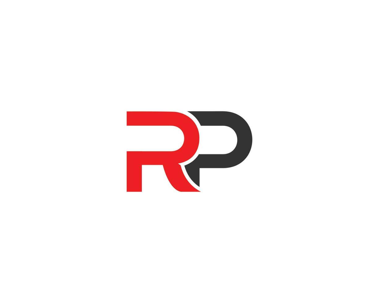 Initial Unique Creative Letter RP Logo Icon Design Concept Vector Symbol.