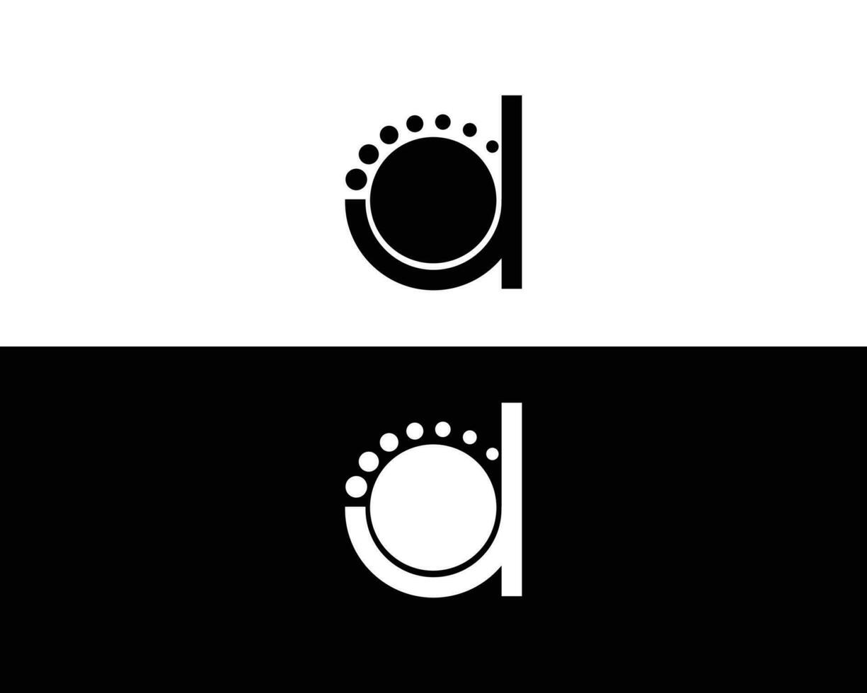 Abstract Digital D Letter Logo Design Vector Template.