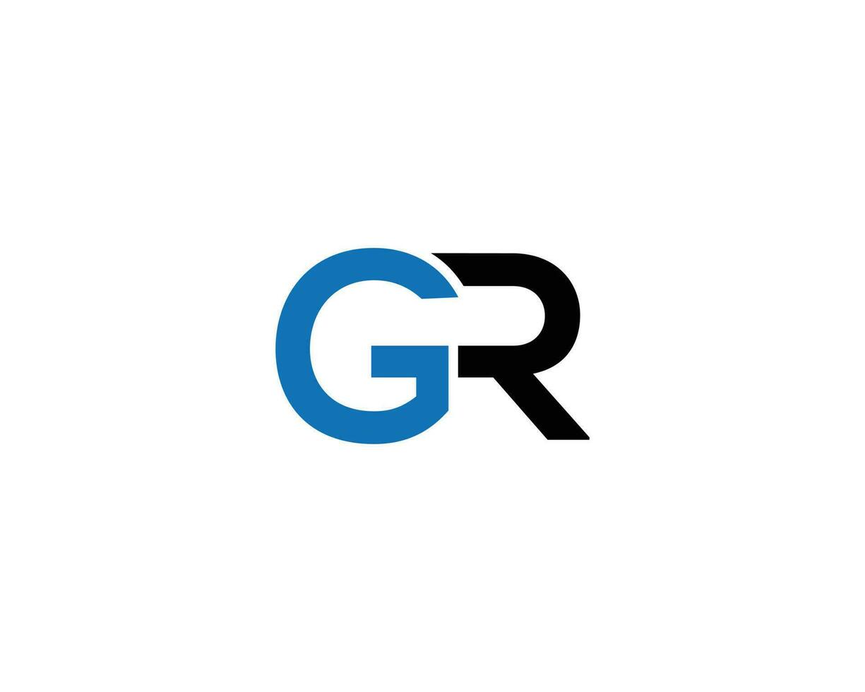 Abstract GR Letter Logo Concept Vector. vector