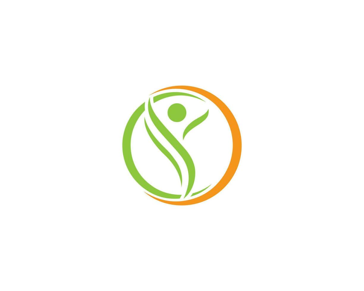 Happy Person Symbol Logo. Health Success People Care Logo Design Vector Template.