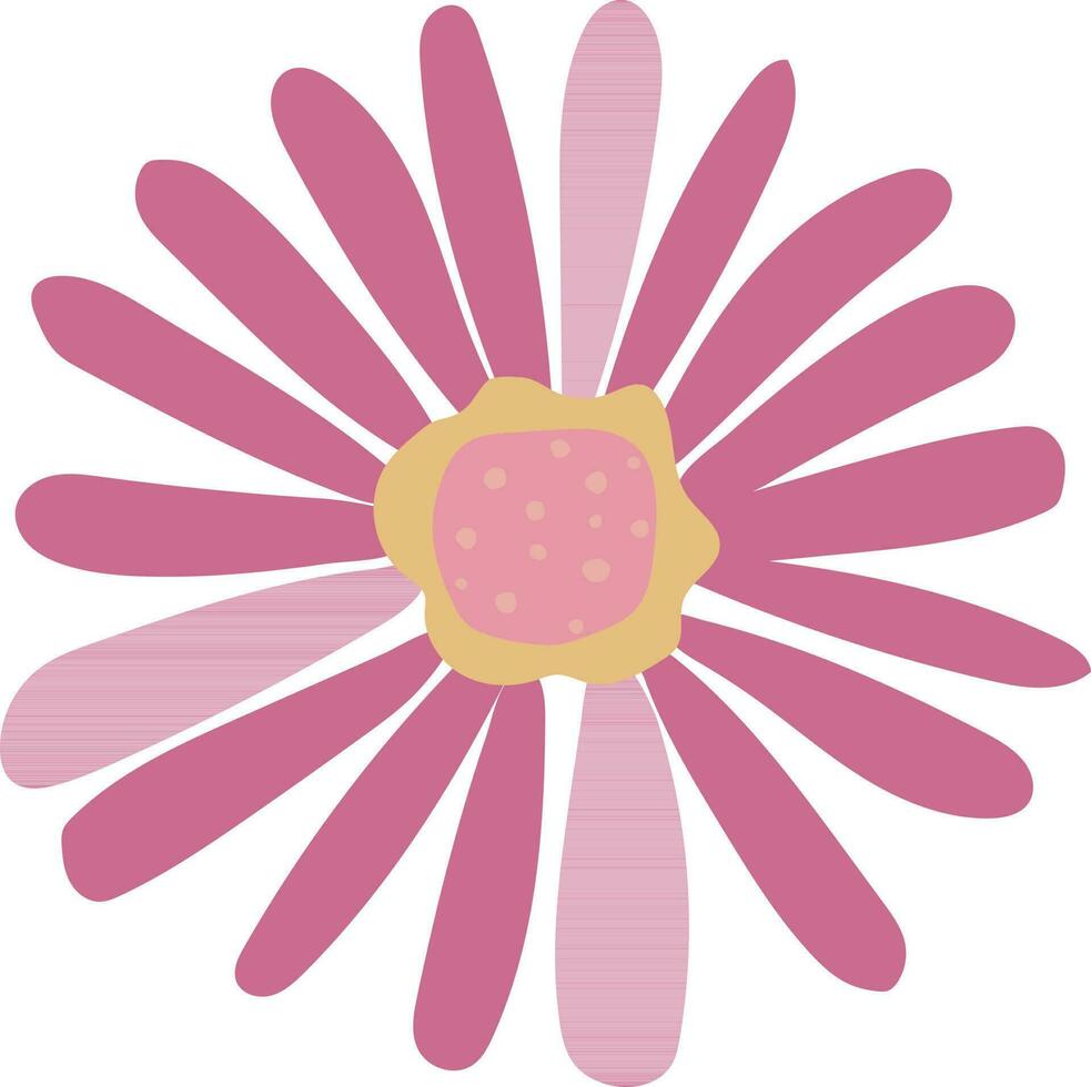 Pink Flower Illustration Design Graphic Element Art Card vector