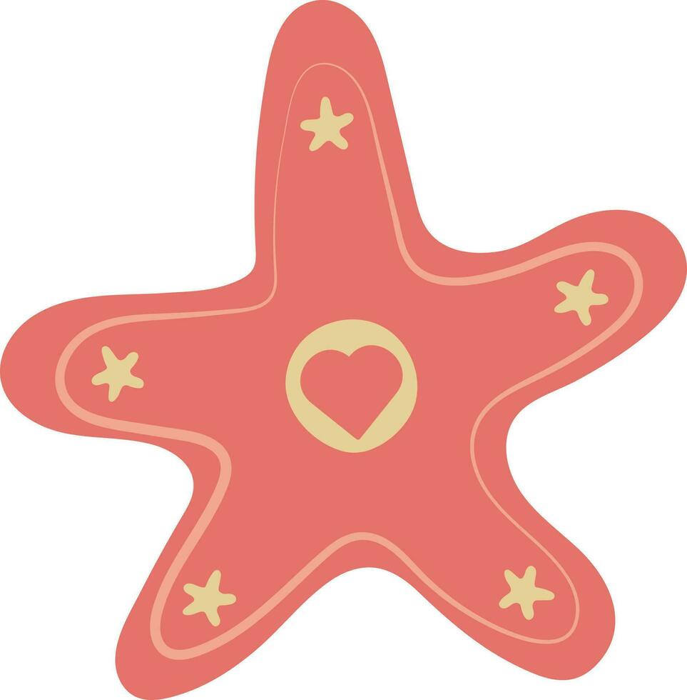 Sea Starfish Vacations Tropical Image Travel Flat Element Icon vector