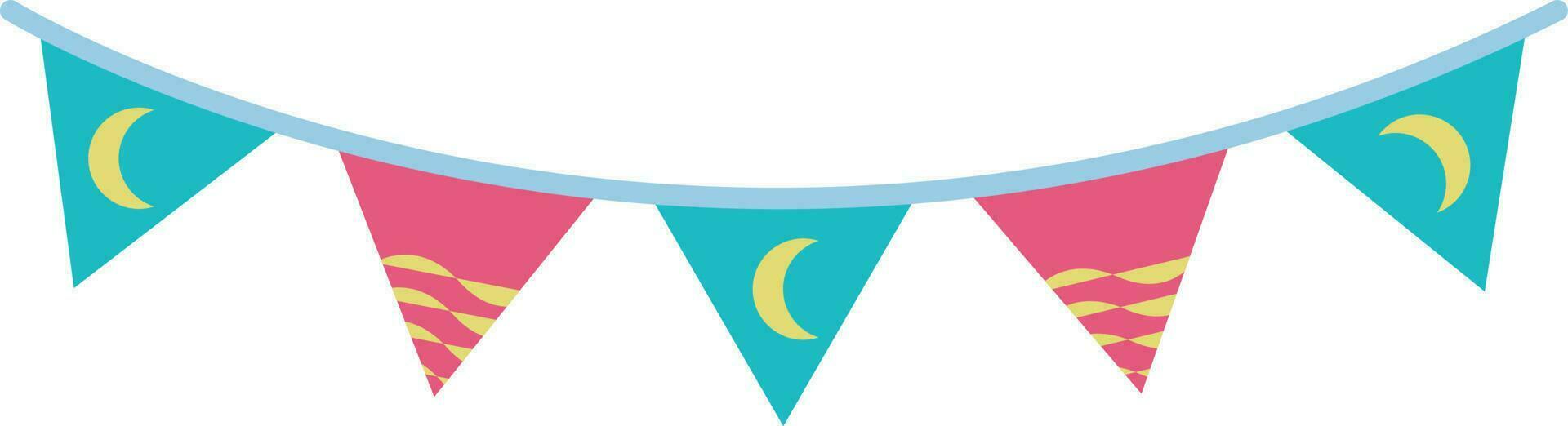 Triangle Colorful Cute Party Flags Illustration Special Style vector