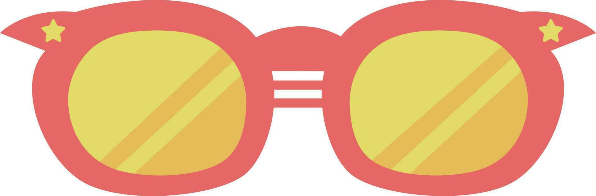 Summer Travel Element Beach Fun Colorful Sunglass Illustration Flat Icon vector