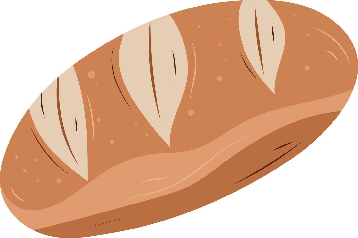 Bread Basket Long Baguette Illustration Graphic Element Art Card vector