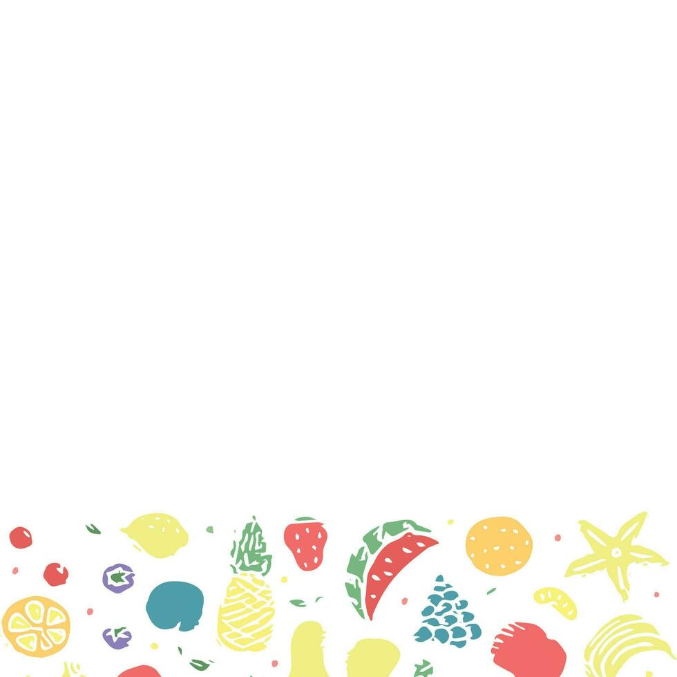 Drawn food background. Doodle food illustration with place for text vector