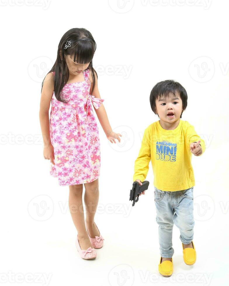South East Asian young father mother daughter son parent boy girl child activity outdoors park photo