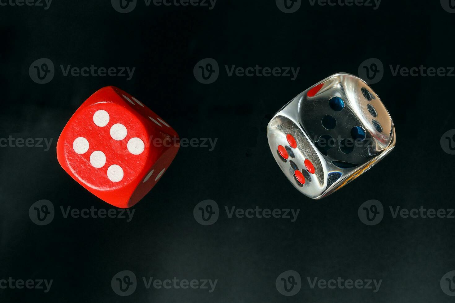 Colorful playing gaming dice photo