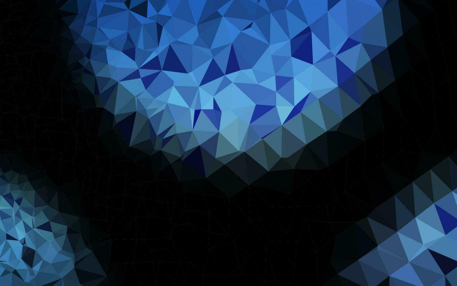 Light BLUE vector shining triangular background.