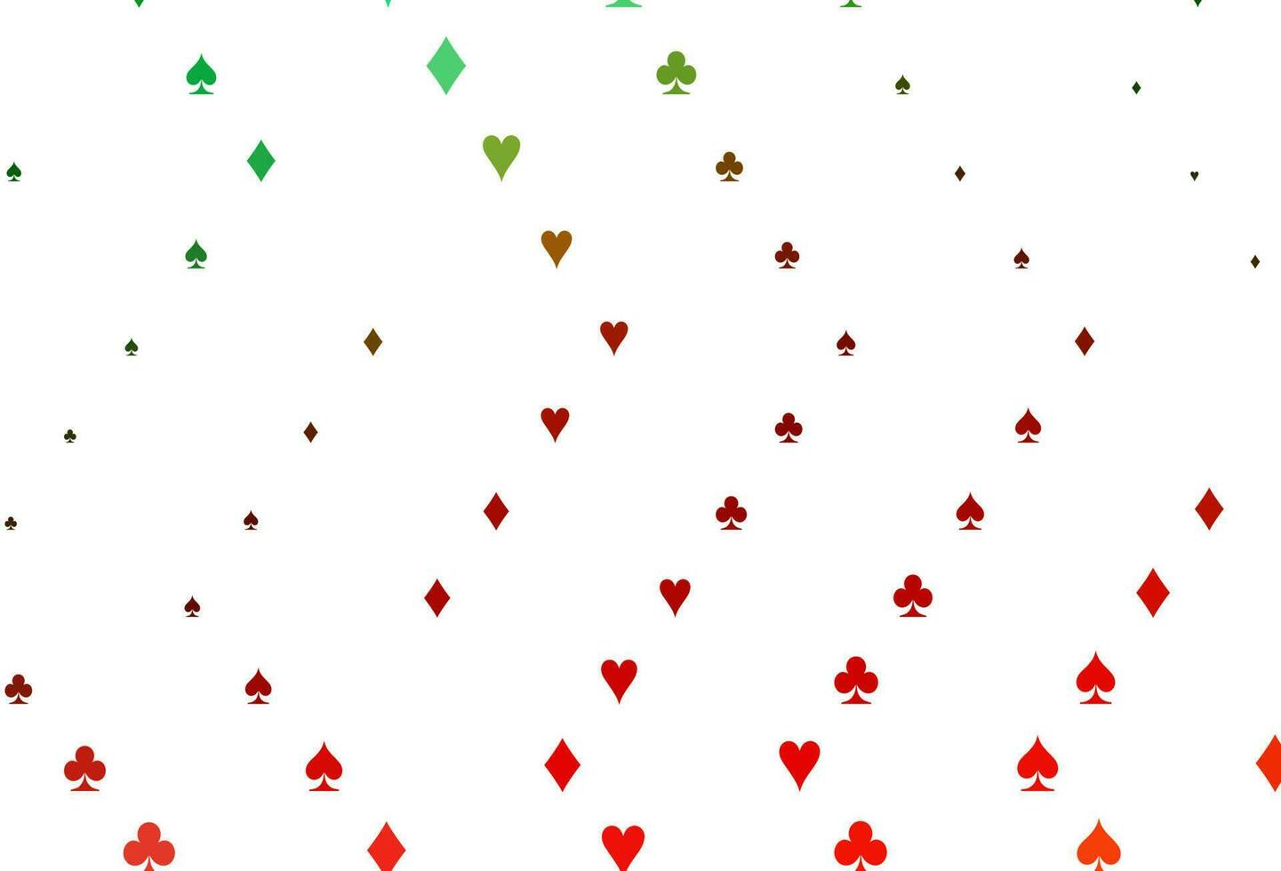 Light Green, Red vector texture with playing cards.