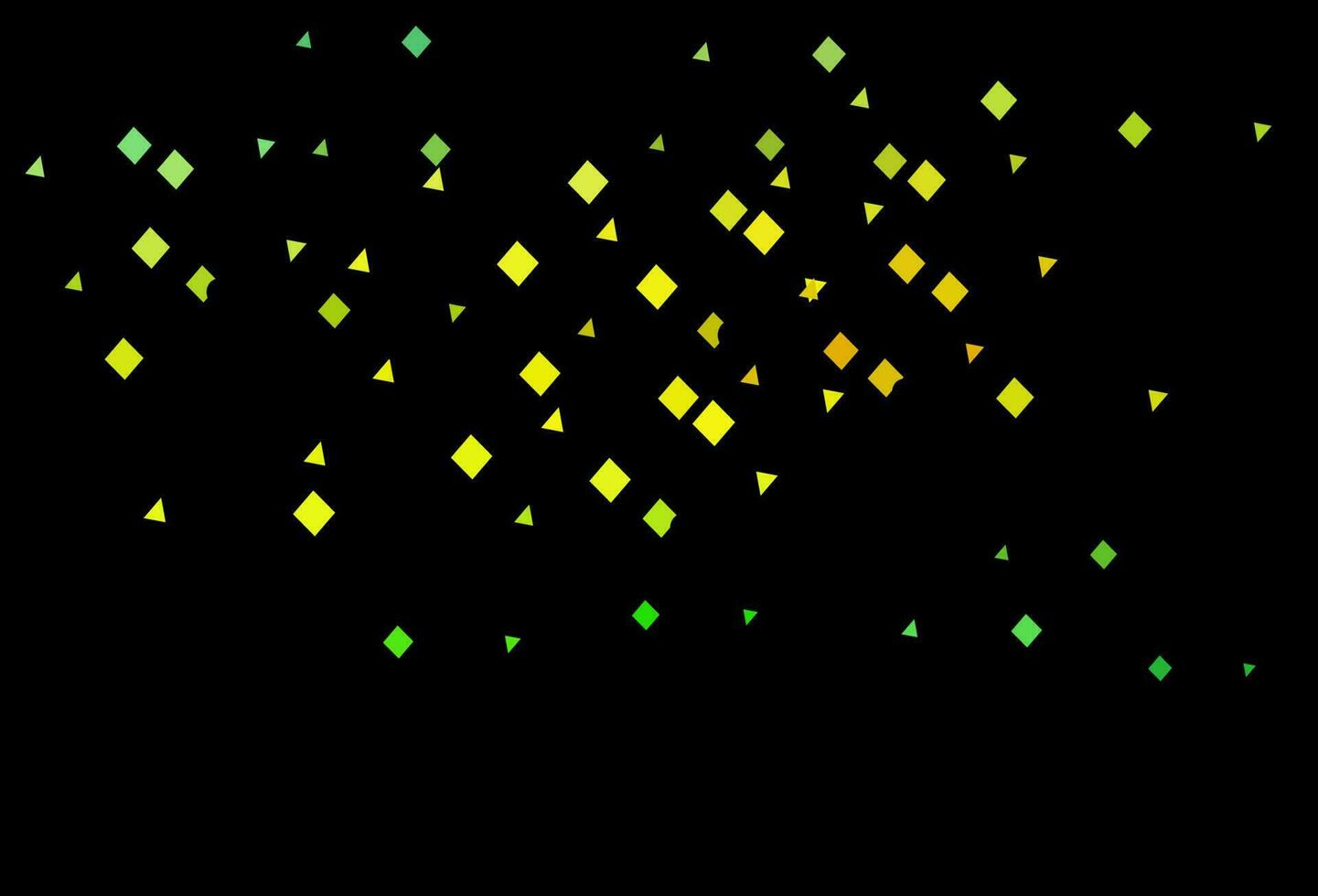 Dark green, yellow vector pattern in polygonal style with circles.