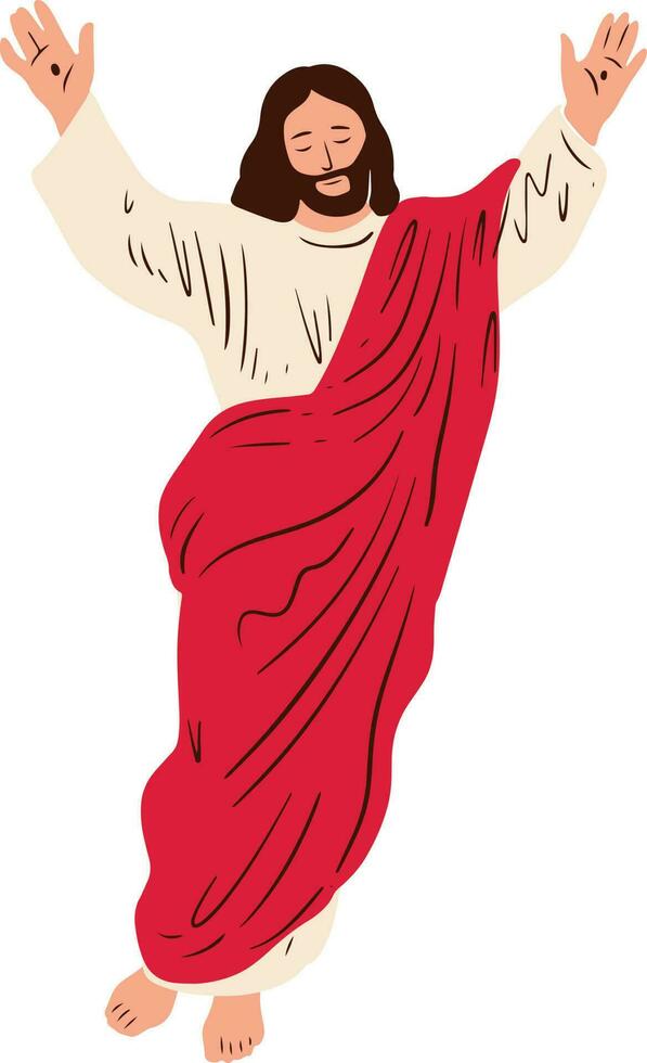 Ascension of Jesus Illustration vector