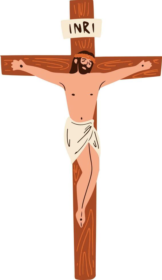 crucifixión de Jesús ilustración vector