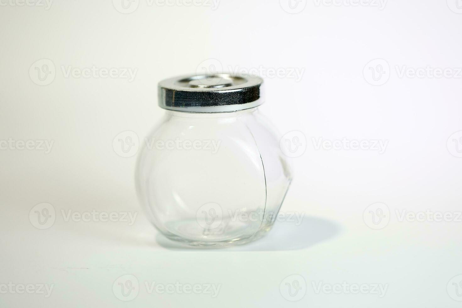 Small Transparent Glass Jar photo