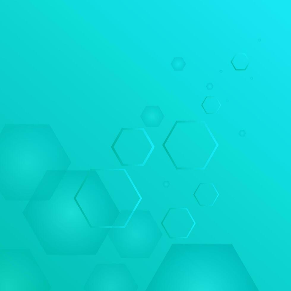 Abstract background with hexagons. Vector illustration for your design. Green color.