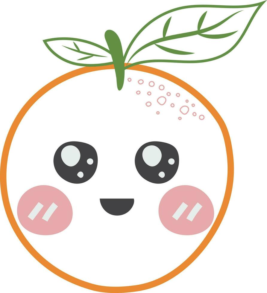 Orange Fresh Fruit Natural Illustration vector