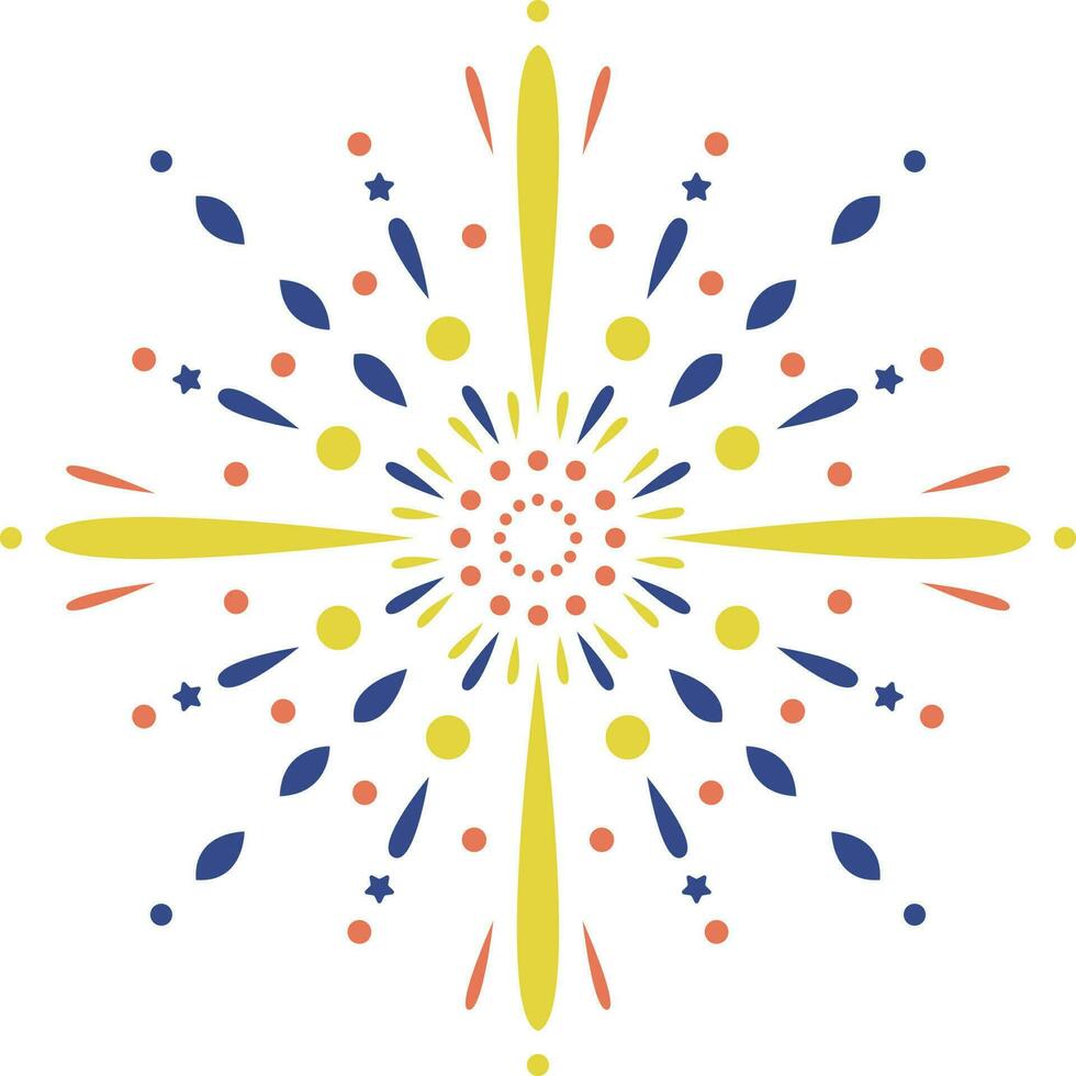 Festive Celebration Party Fireworks Vector Illustration
