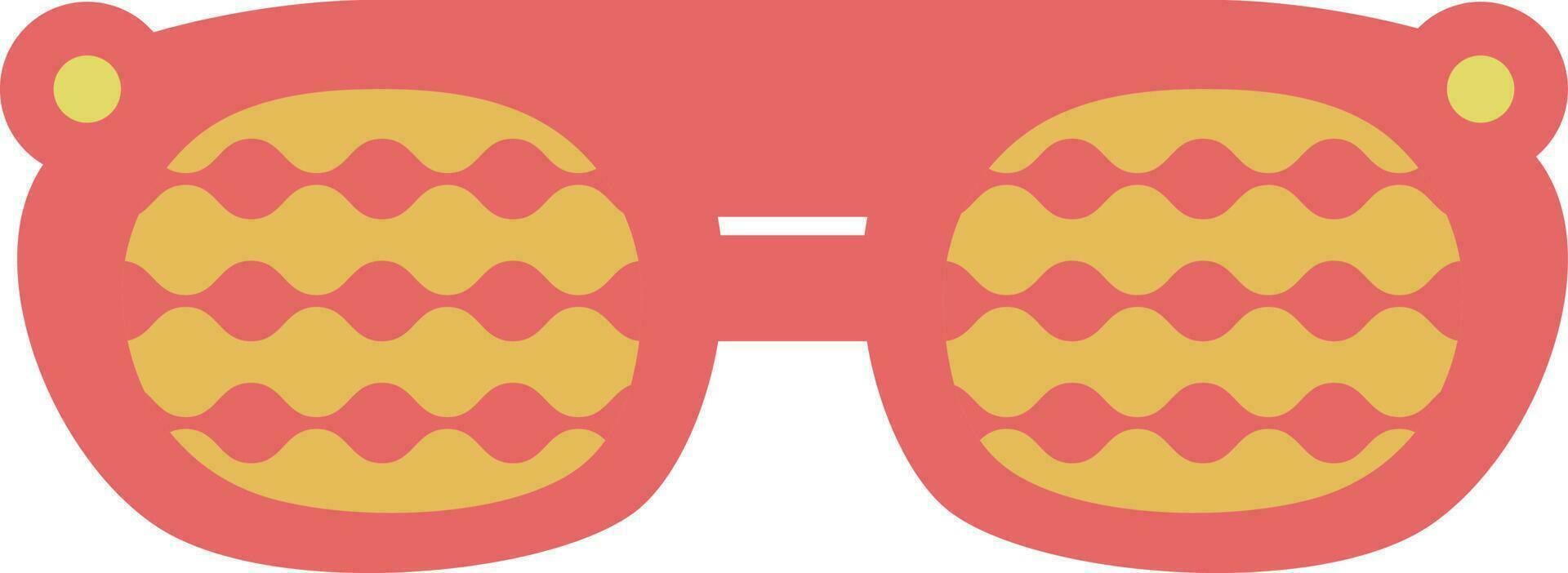 verano viaje elemento playa divertido vistoso gafas de sol ilustración plano icono vector