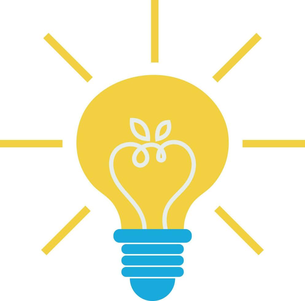 Lightbulb Power Bright Illustration Icon vector