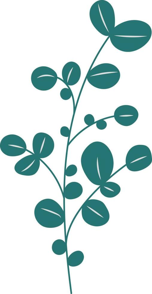 Green Rustic Organic Leaves Botanical Sketches Illustration Plant Art vector