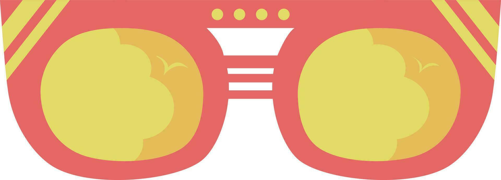 verano viaje elemento playa divertido vistoso gafas de sol ilustración plano icono vector