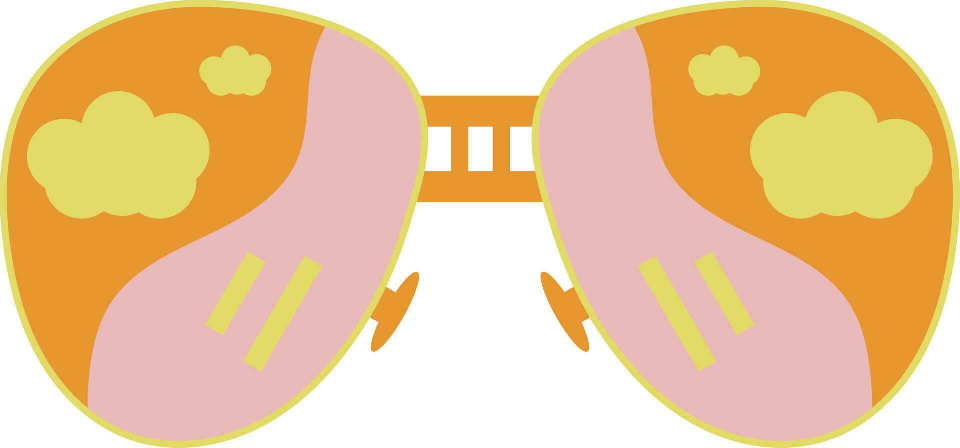 verano viaje elemento playa divertido vistoso gafas de sol ilustración plano icono vector