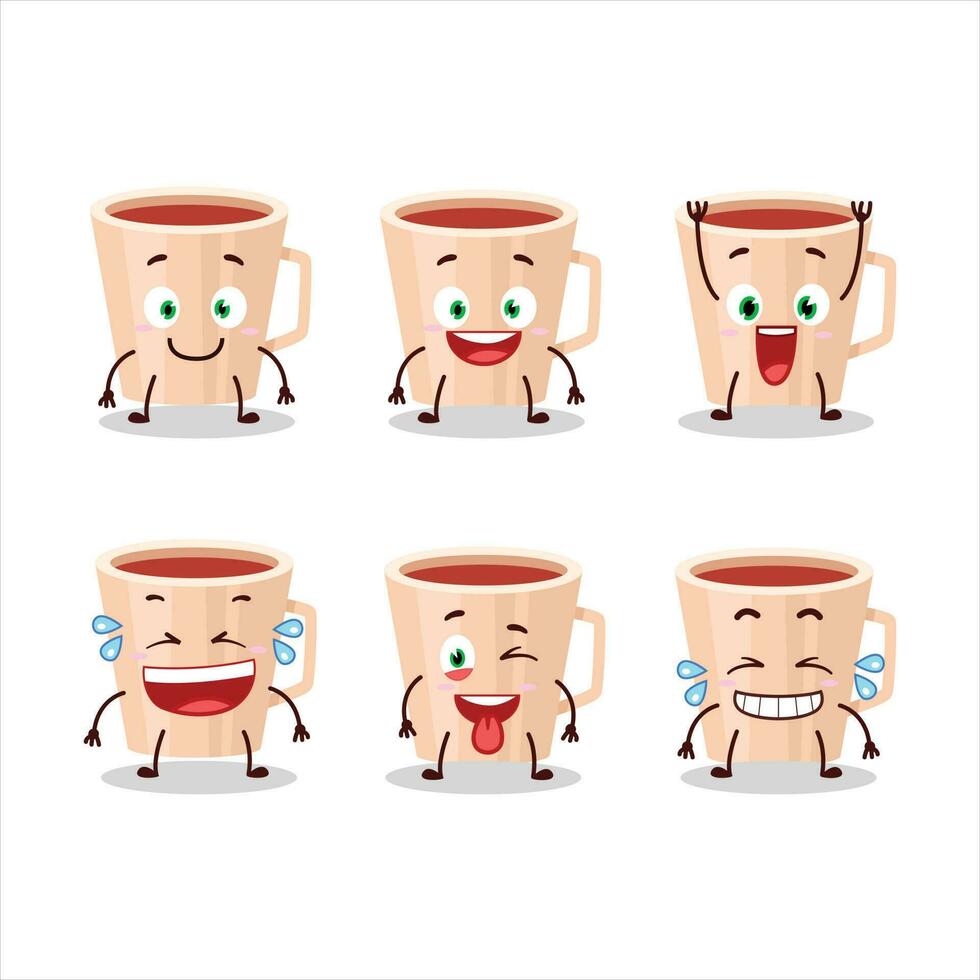 Thanksgiving tea cartoon character with sad expression vector