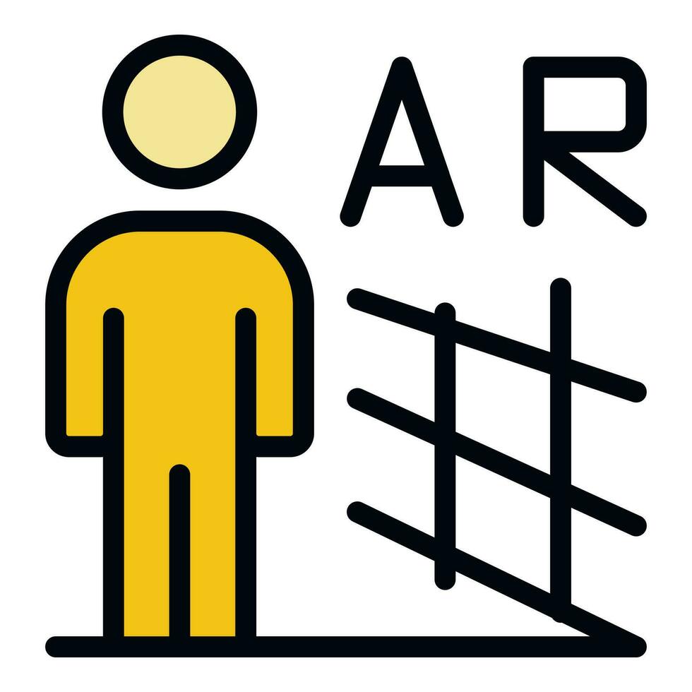 Ar man player icon vector flat