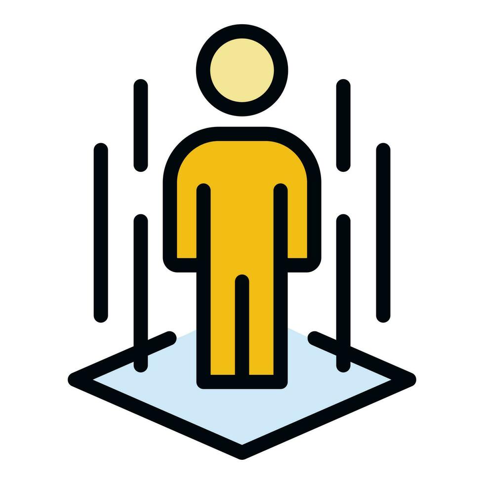 Ar platform icon vector flat