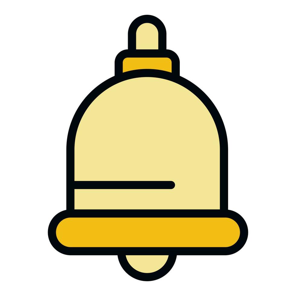 School bell icon vector flat