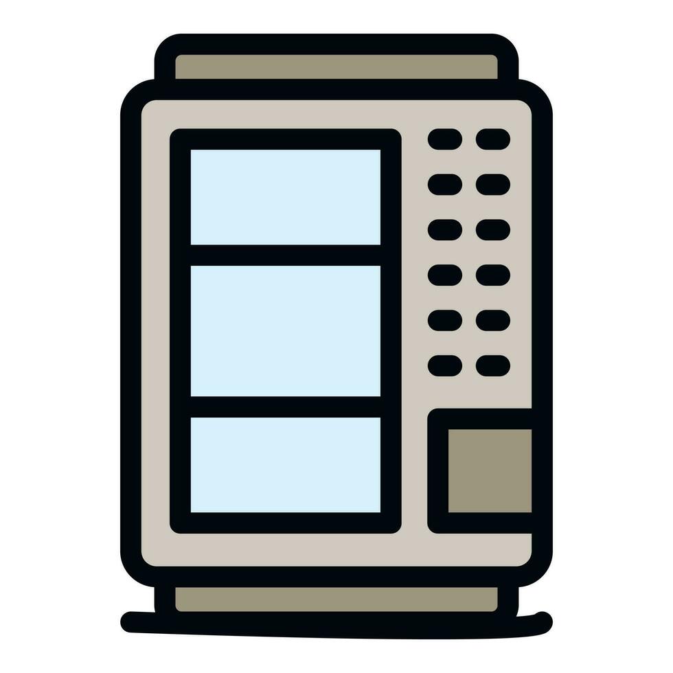 Trading vending machine icon vector flat