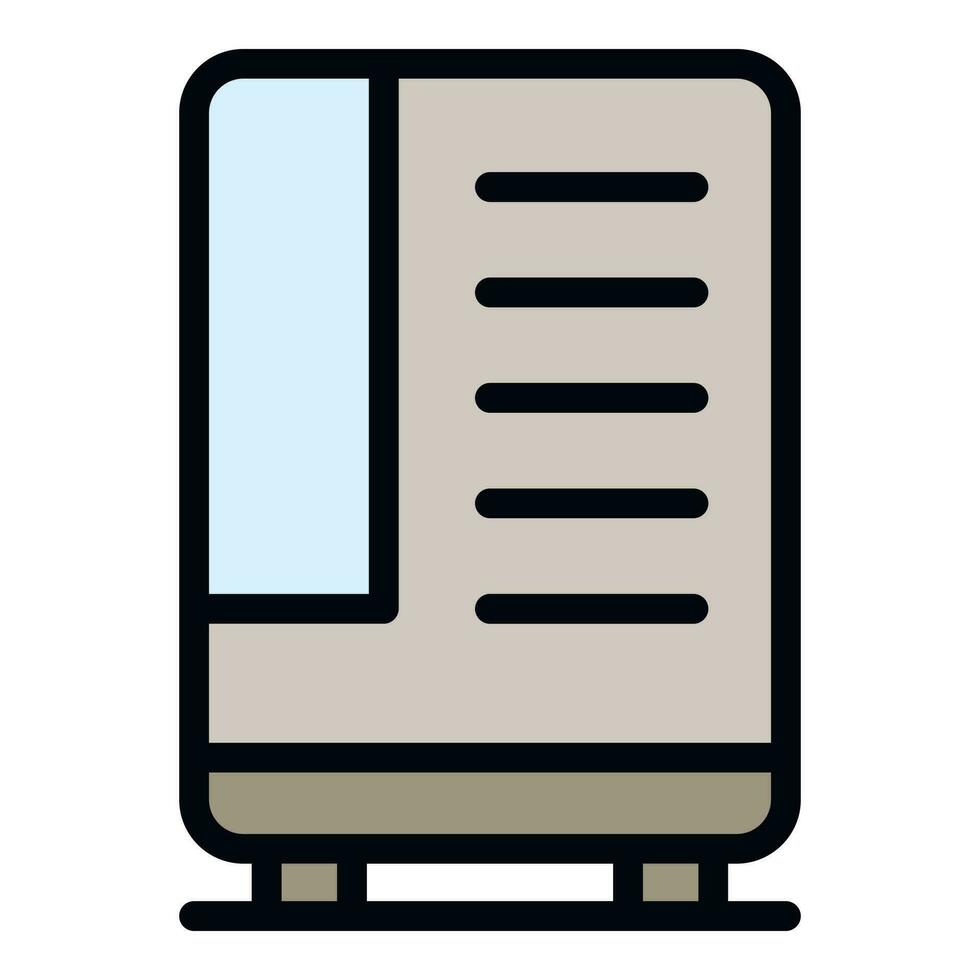 Soft drinks machine icon vector flat