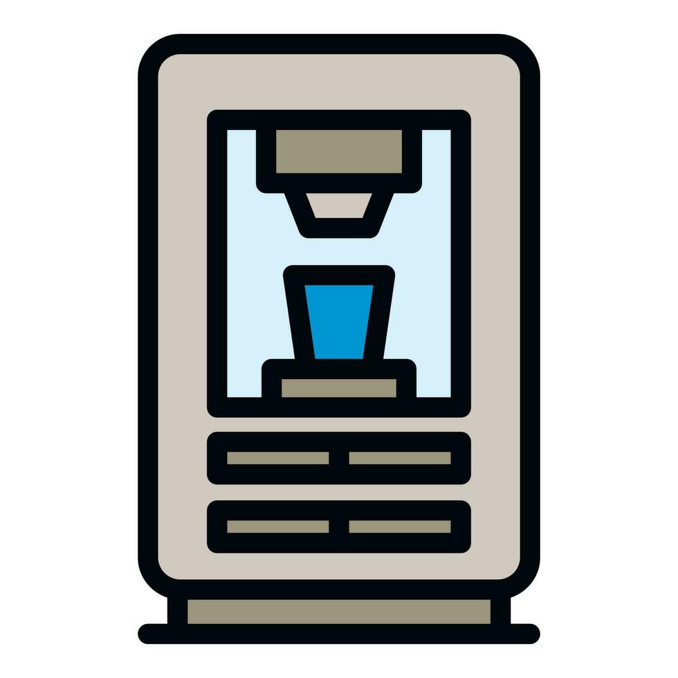 Canned drink machine icon vector flat