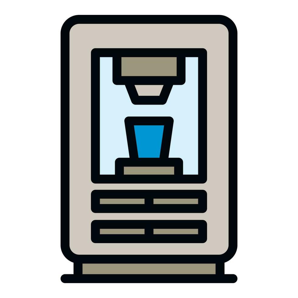 Canned drink machine icon vector flat