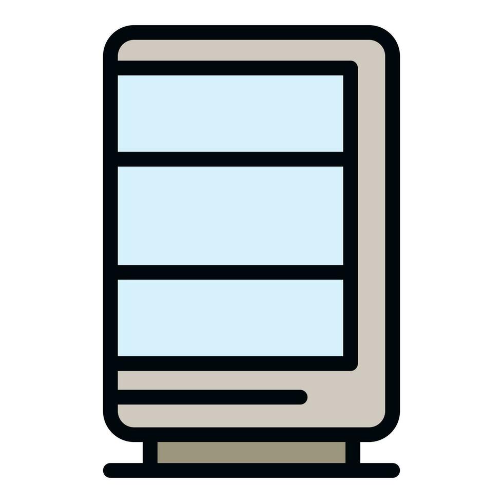 Soda vending machine icon vector flat