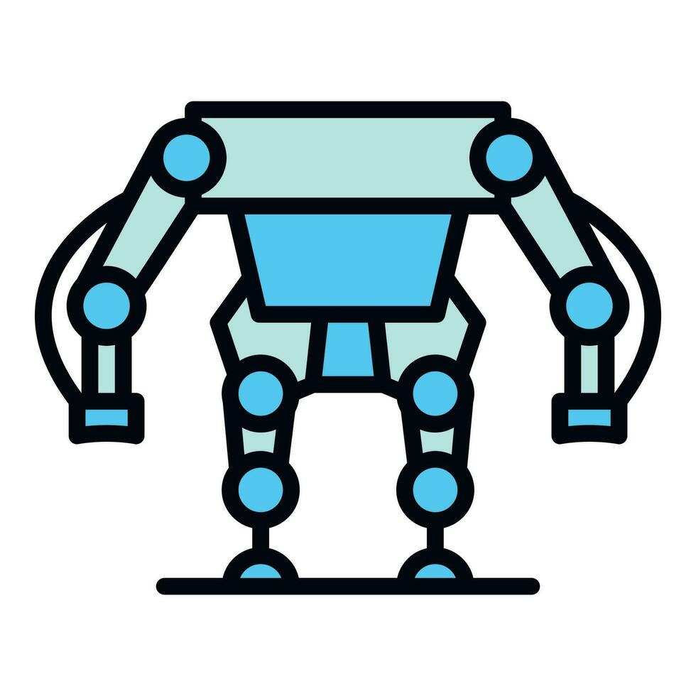 Robot body icon vector flat