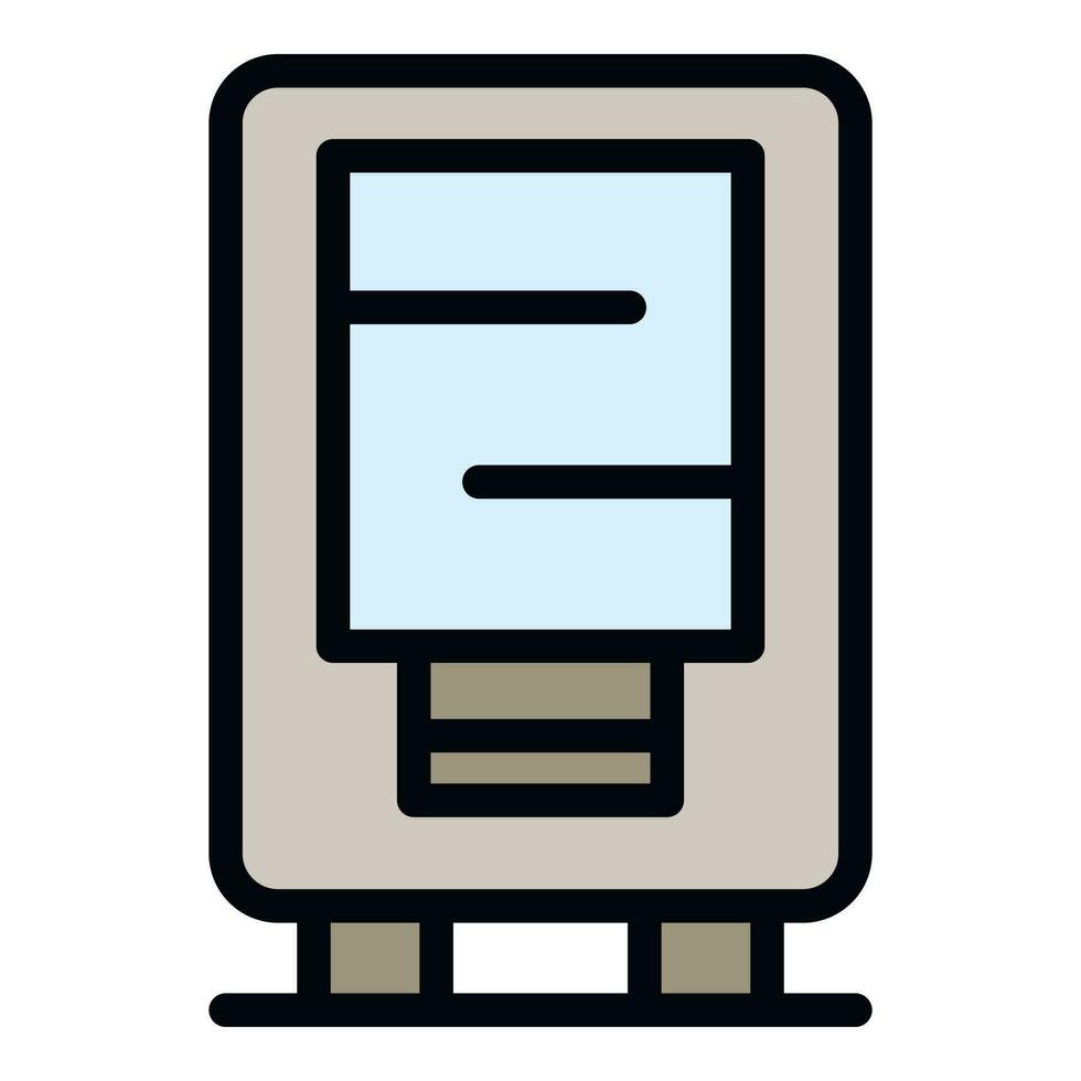 Purchase vending machine icon vector flat