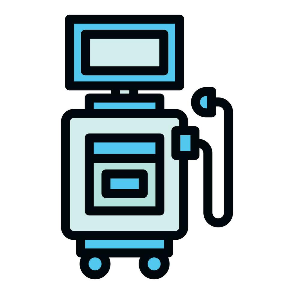 Sonography machine icon vector flat