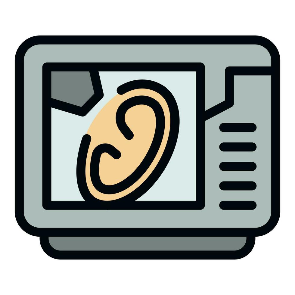 Transplant bioprinting icon vector flat
