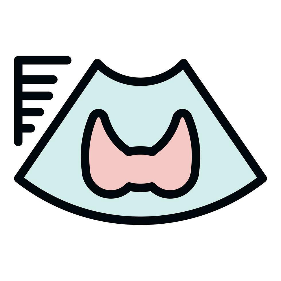 Diagnosis ultrasound icon vector flat