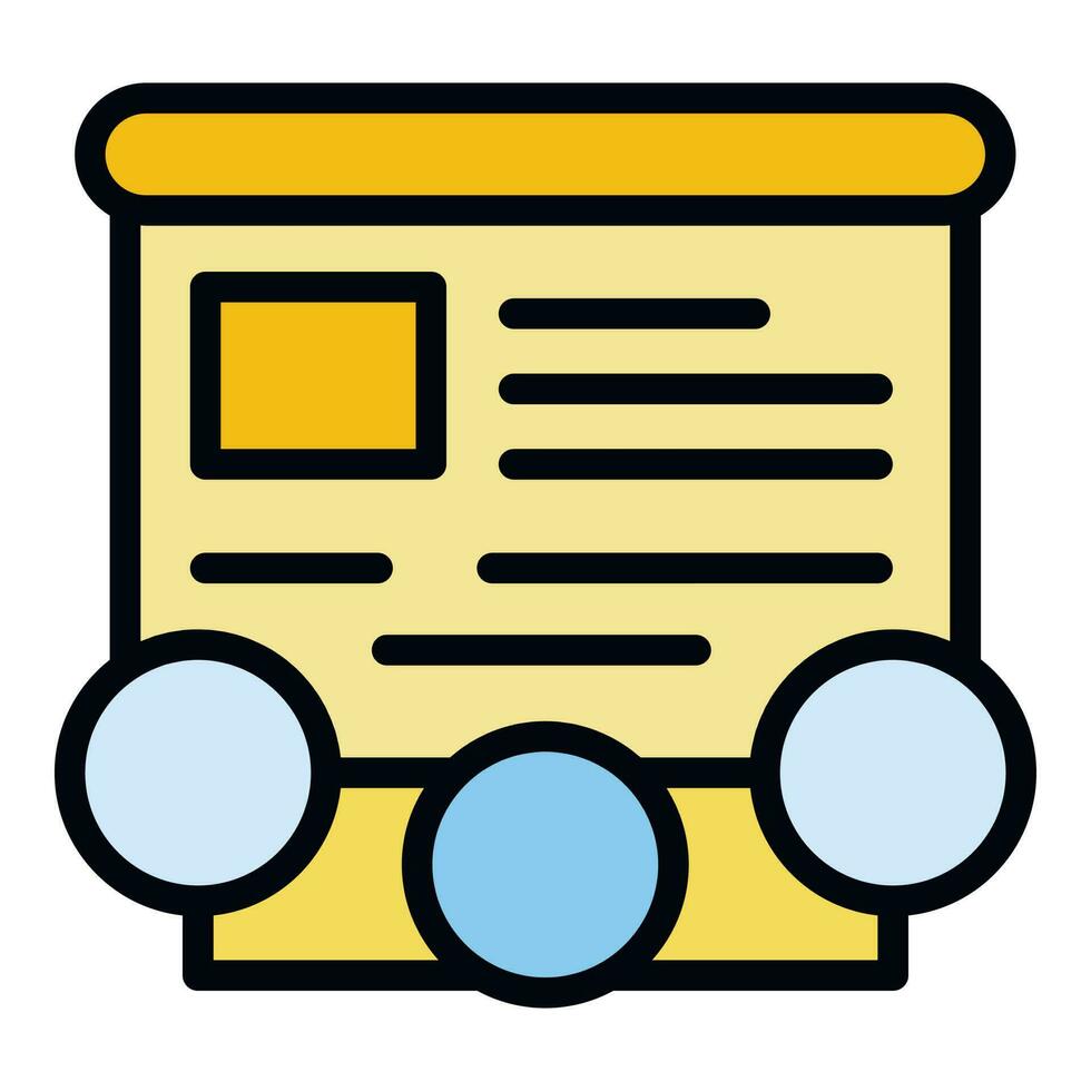 Digital school icon vector flat