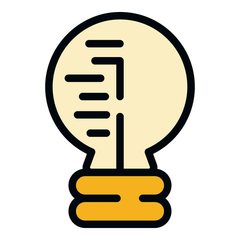 Process smart lightbulb icon vector flat