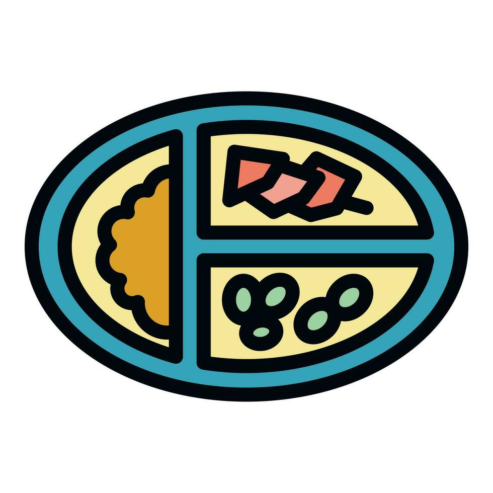 Lunch business plate icon vector flat
