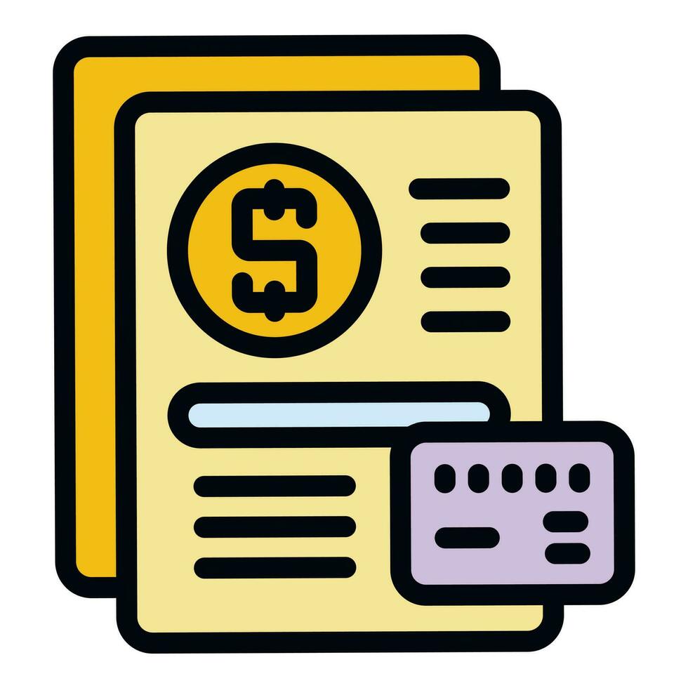 financiero planificación papel icono vector plano