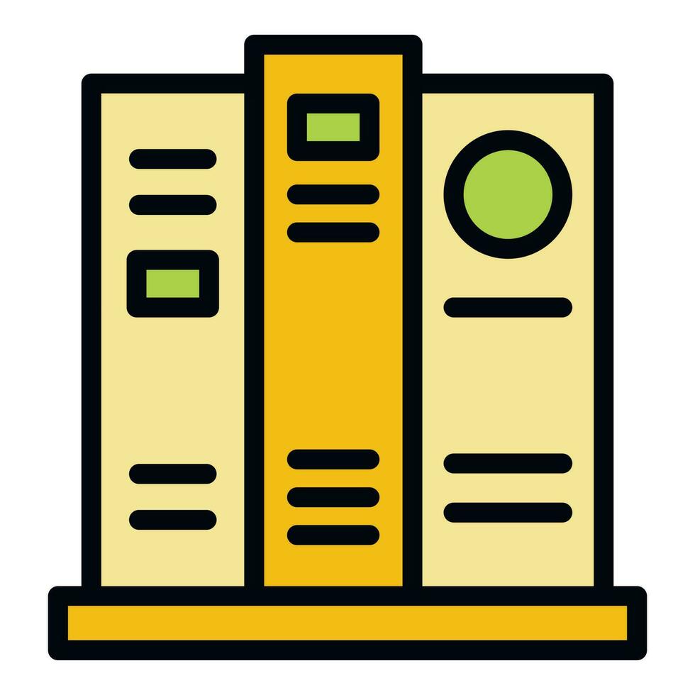 Education folders icon vector flat